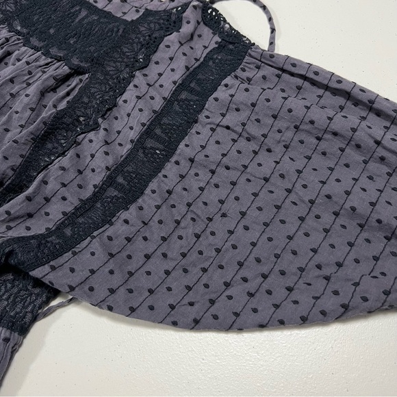 REBECCA Taylor Lace Swiss Dot Dolman Drawstring Blouse - Picture 11 of 11